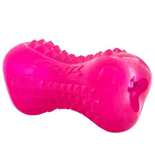 Rogz Yumz Treat Dispensing Dog Chew Toy Pink Medium